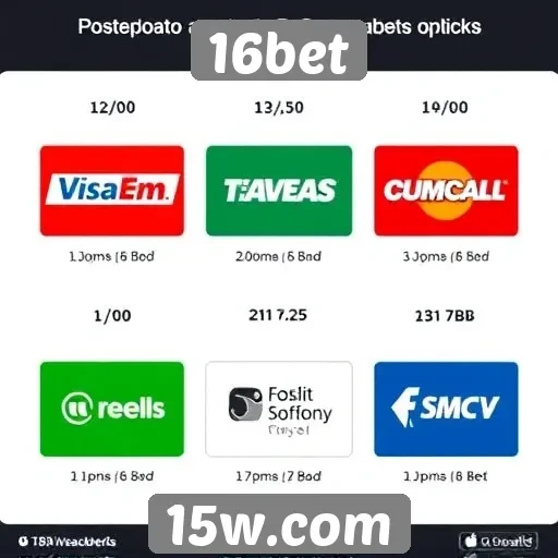 Métodos de pagamento aceitos no 16bet